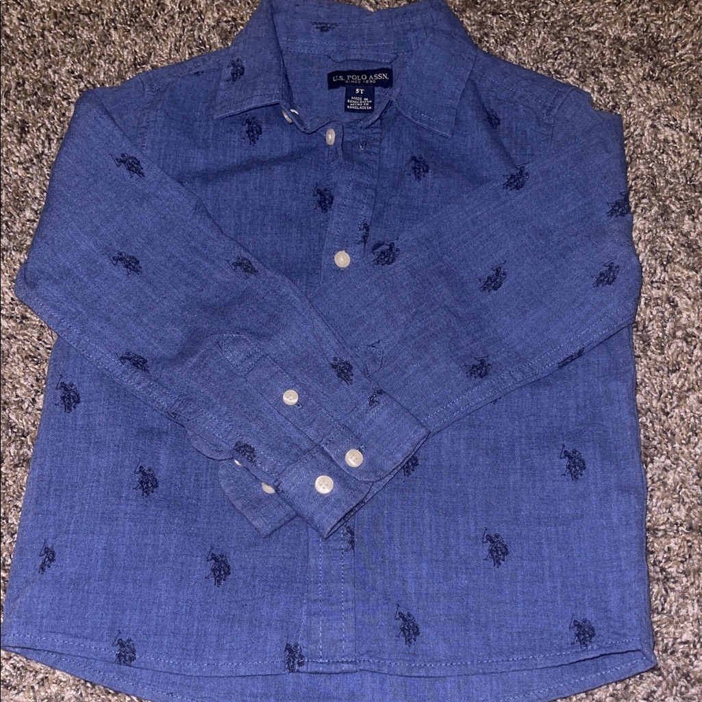 U.S. Polo Assn. Denim Blue Shirt With Embroidered Logo